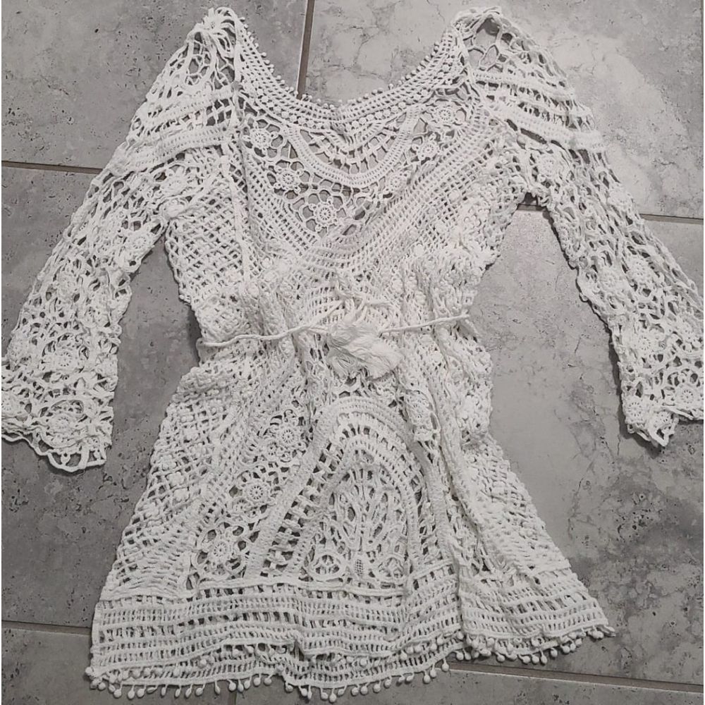 Beach bikinis cover openwork lace Dress Sexy Hollo - Picture 4 of 6